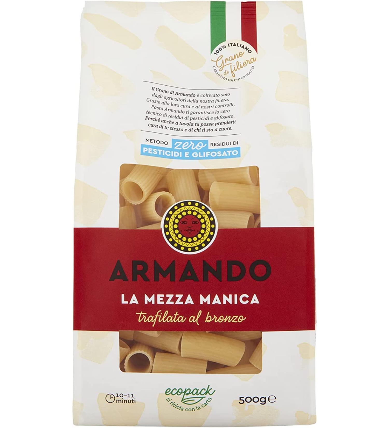  Italian Gourmet E.R. 10x Il Grano Di Armando La mezza manica Italian Wheat Bronze Design 100% Italian Pasta 500g - Buy Online on GoSupps.com