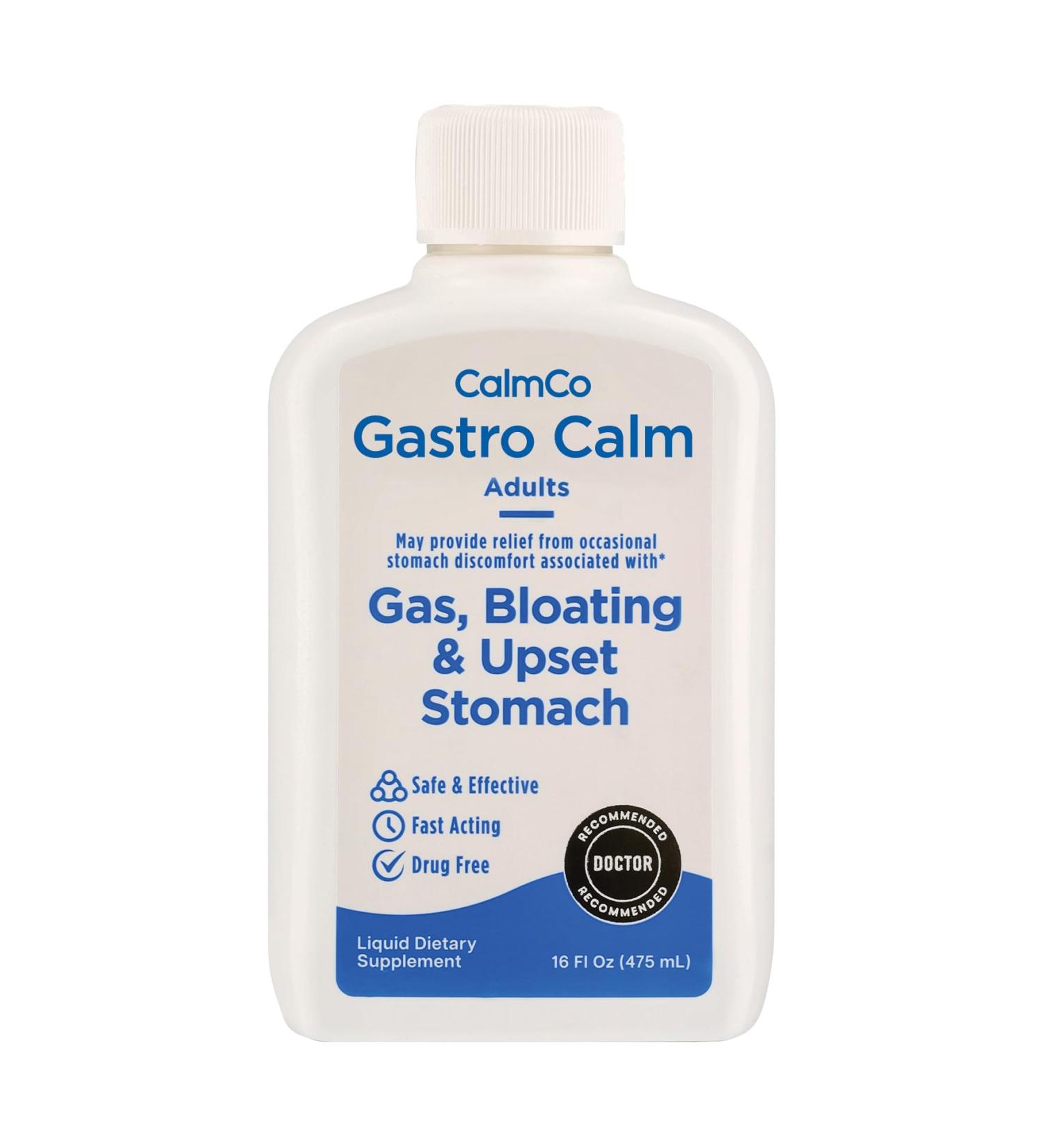 Gastro Calm Liquid Dietary Supplement | Activated Charcoal for Gas Bloating & Upset Stomach - Pure & Allergen-Free - Buy Online on GoSupps.com