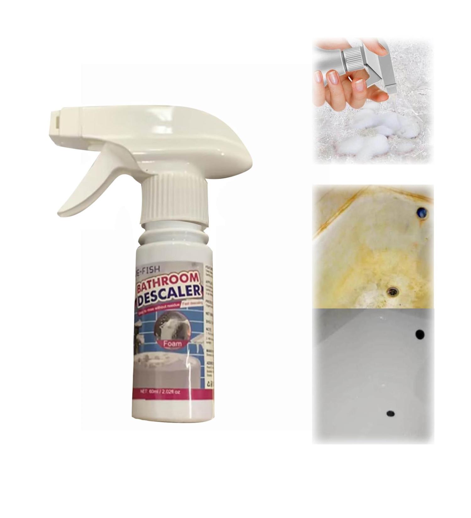 Bathroom Descaler Bathroom Shower Glass Door Cleaner Stubborn Stains Cleaner Powerful Descaling Cleaning Agent for Bathroom Toilet Bath Shower Glass Sink Tub Cleaner (1pc) - Buy Online on GoSupps.com