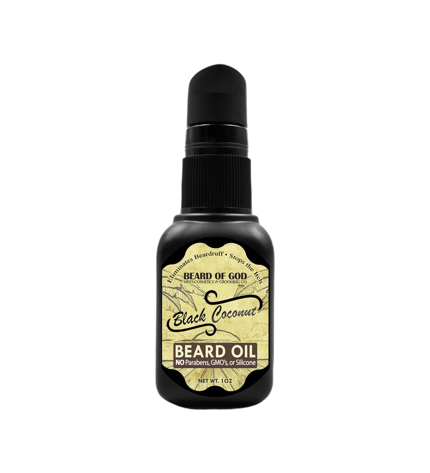 Beard of God Black Coconut - 1 oz. Nourishing Beard Oil - Natural Organic & Handcrafted in USA