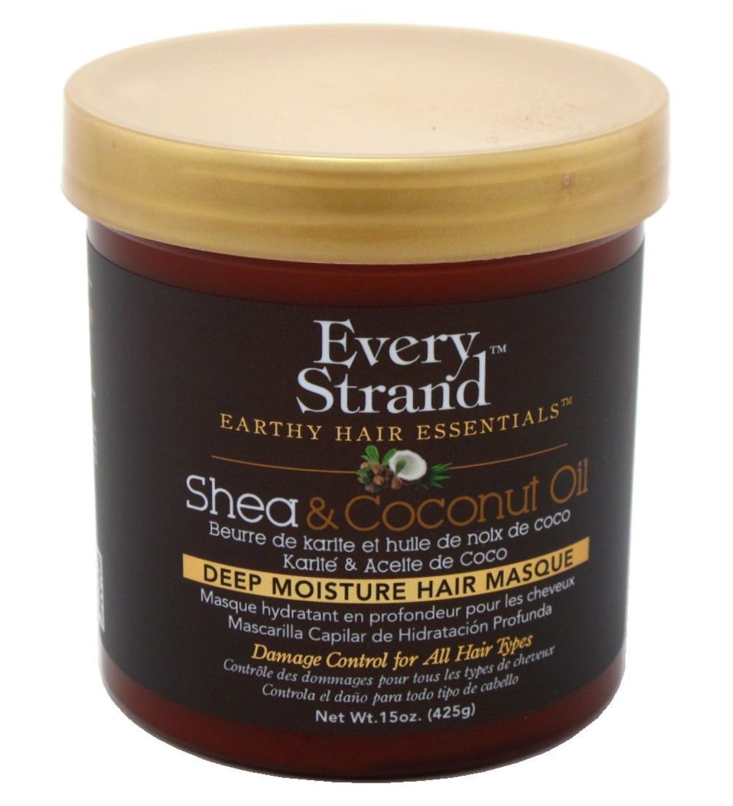 Every Strand Masque Shea & Coconut Oil Deep Moist15 Ounce Jar (443ml) (3 Pack)