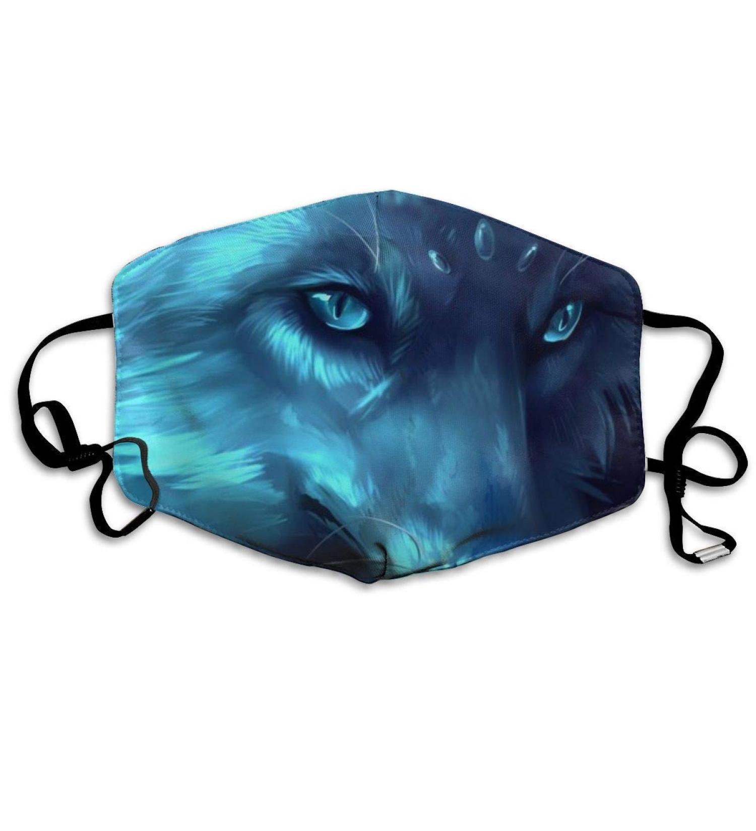 Blue Wolf Anti Dust Half Face Mouth Mask Unisex Cotton Warm Fashion Adjustable Washable Mask - Buy Online on GoSupps.com