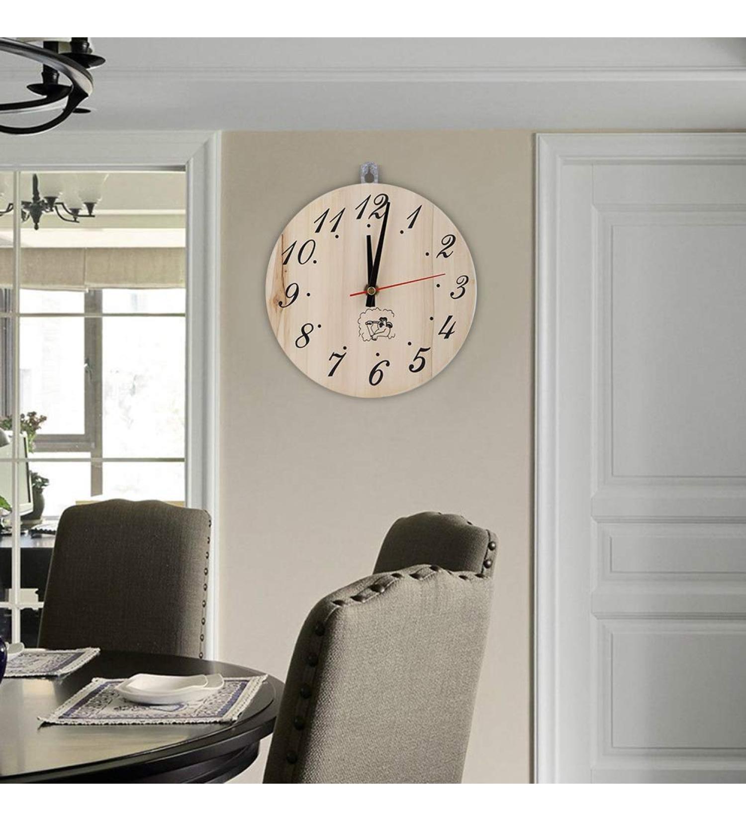 Buy Sauna Time Clock 20.3 cm Round Wooden Sauna Accessories for Your Spa Room - Buy Online on GoSupps.com