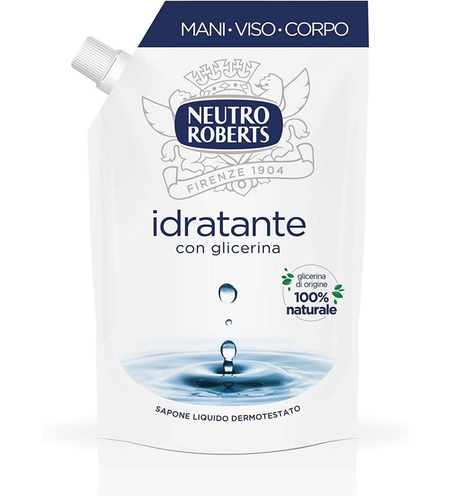 Neutro Roberts Ecopouch Liquid Soap 400ml - Moisturizing & Eco-Friendly Hand Soap Glycerin-Enriched Dermatologically Tested - 1 Pack - Buy Online on GoSupps.com