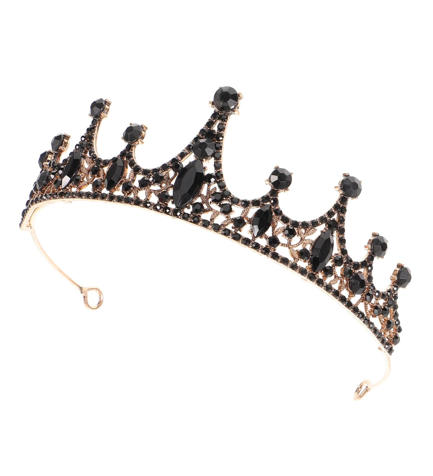 FRCOLOR 1pc Black Crown Bride Hair Accessories Party Headdress Baroque Crown Wedding Headdress Bridal Hair Decor Baroque Bridal Crown Women Crown Wedding Headband Bridal Headpiece 14x14cm Black - Buy Online on GoSupps.com
