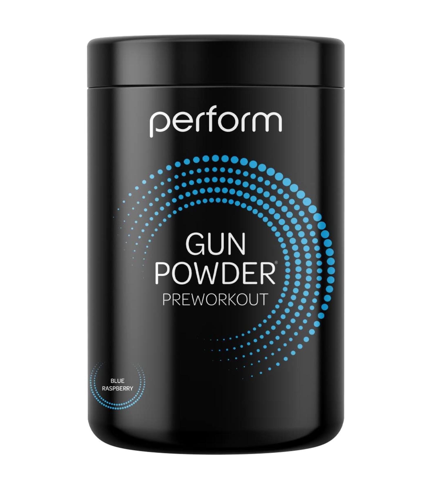 Gunpowder Pre-Workout | Perform | 25 Servings (550 g) | Blue Raspberry | Boost Energy & Performance | International Shipping Available - Buy Online on GoSupps.com