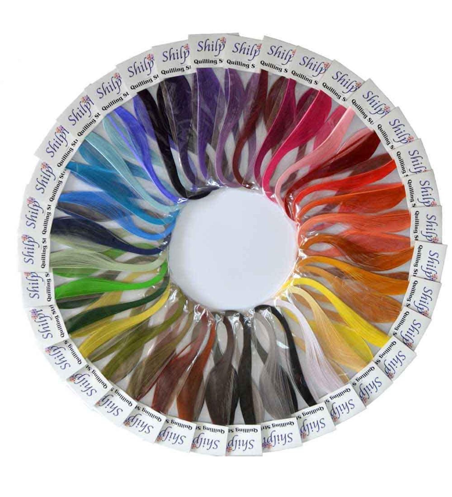 Shilpi Quilling Paper 1750 Strips Set - 5mm 35 Colors 35 Packs