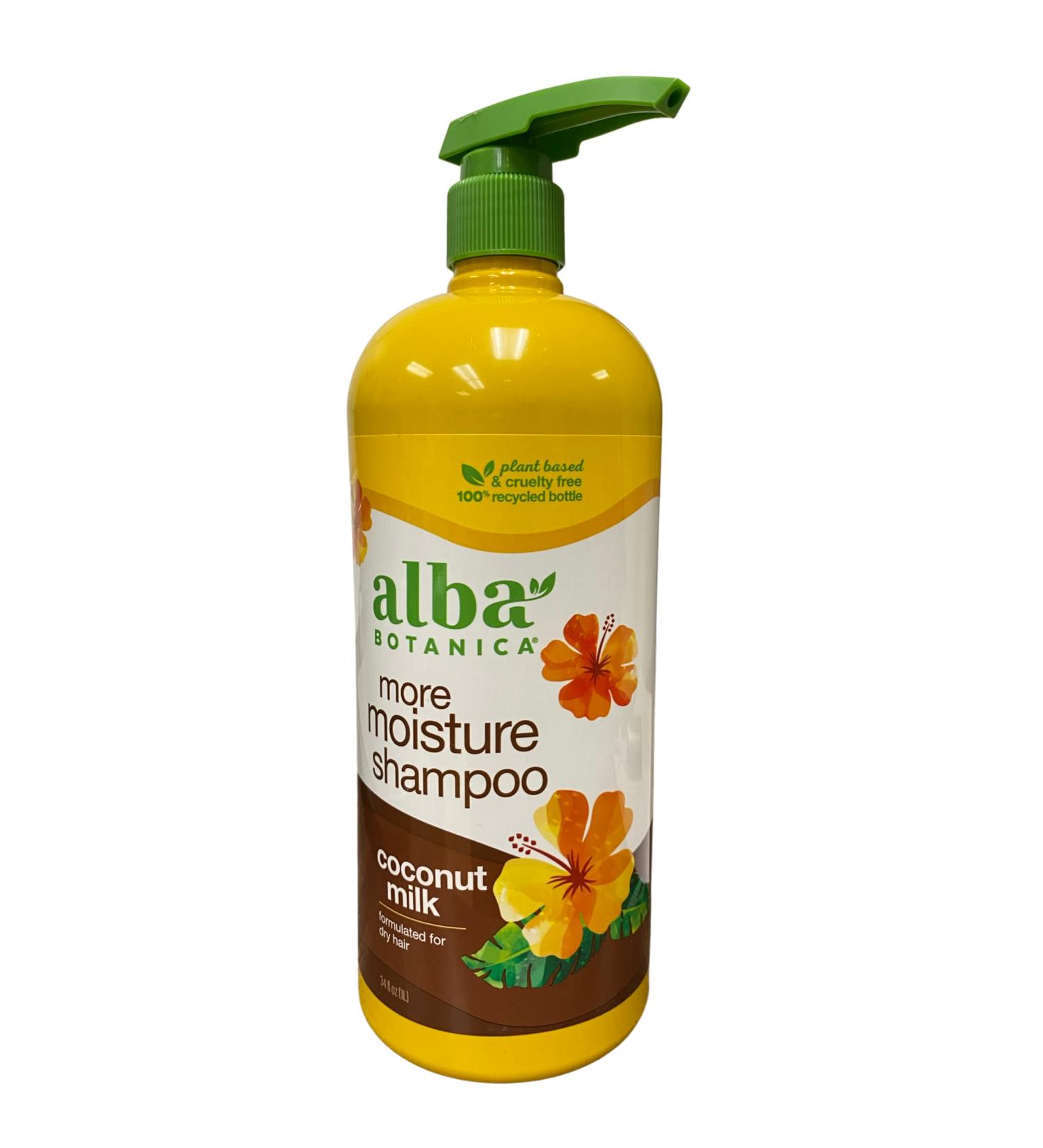 Alba Botanica More Moisture Shampoo - Coconut Milk 34 oz | Hydrating & Nourishing Formula for Dry Hair - International Shipping Available - Buy Online on GoSupps.com