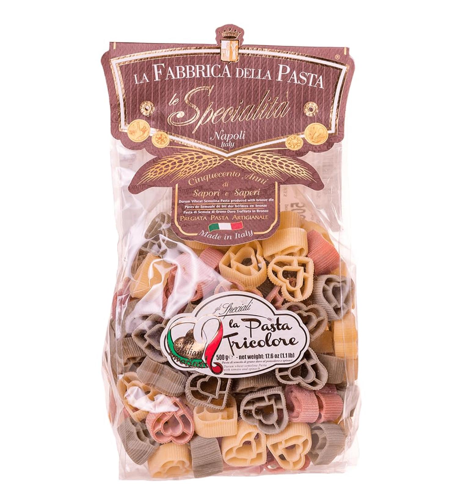 Tri-color Pasta Hearts 500g
