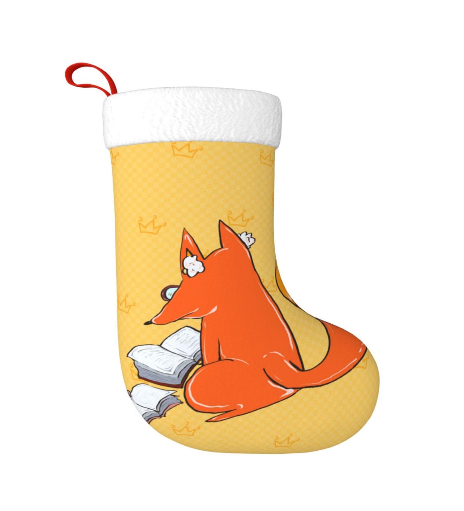 YYHHAOFA Sunflower Seeds and Foxes Christmas Decorative Stockings : Soft Light and Tactile Suitable for Christmas Halloween - Buy Online on GoSupps.com
