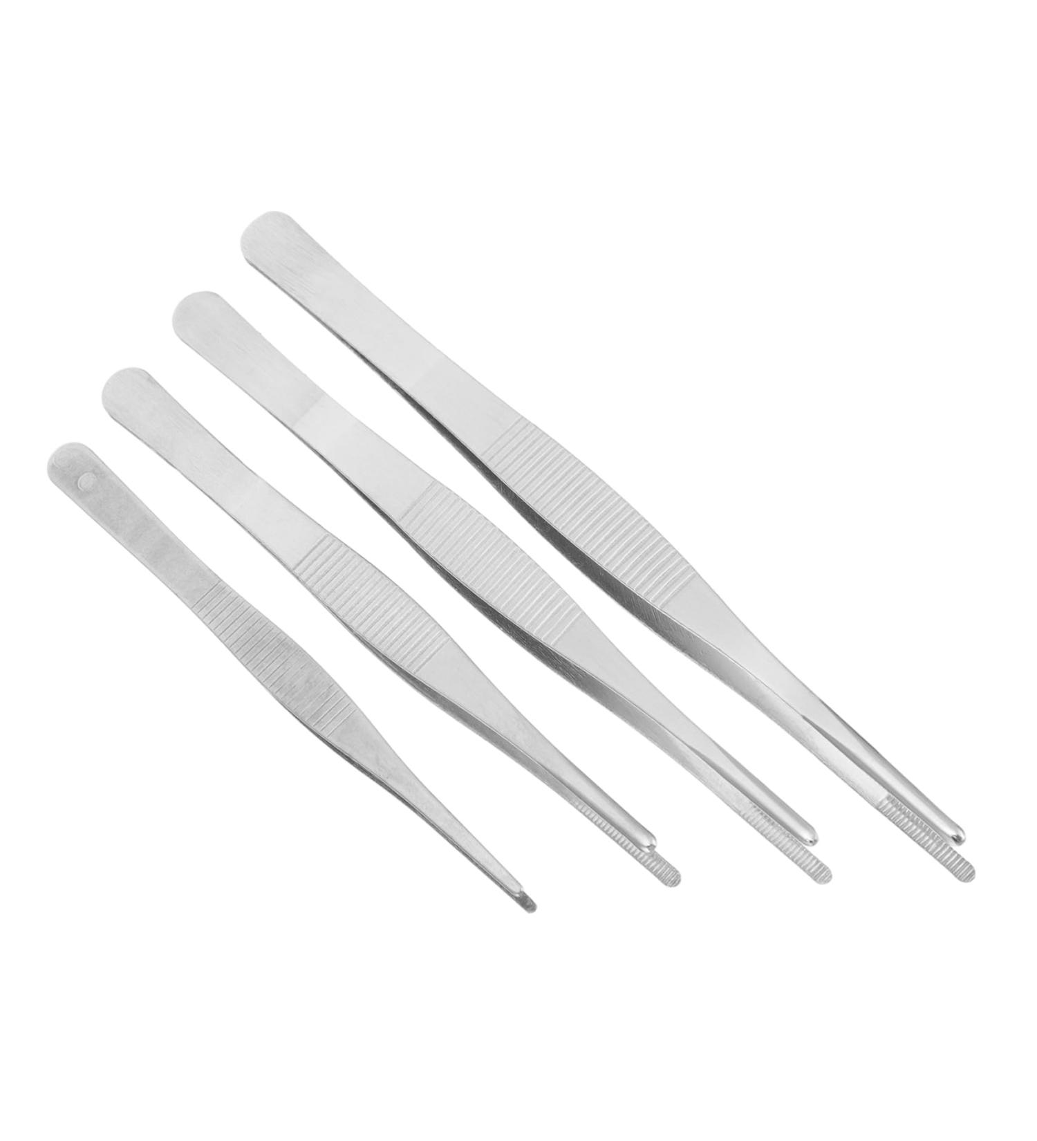 Minkissy 4-Part Set Tweezers for Eyelashes & Gardening - Stainless Steel Non-Slip Tools for Precision Planting & Splinter Removal - Buy Online on GoSupps.com
