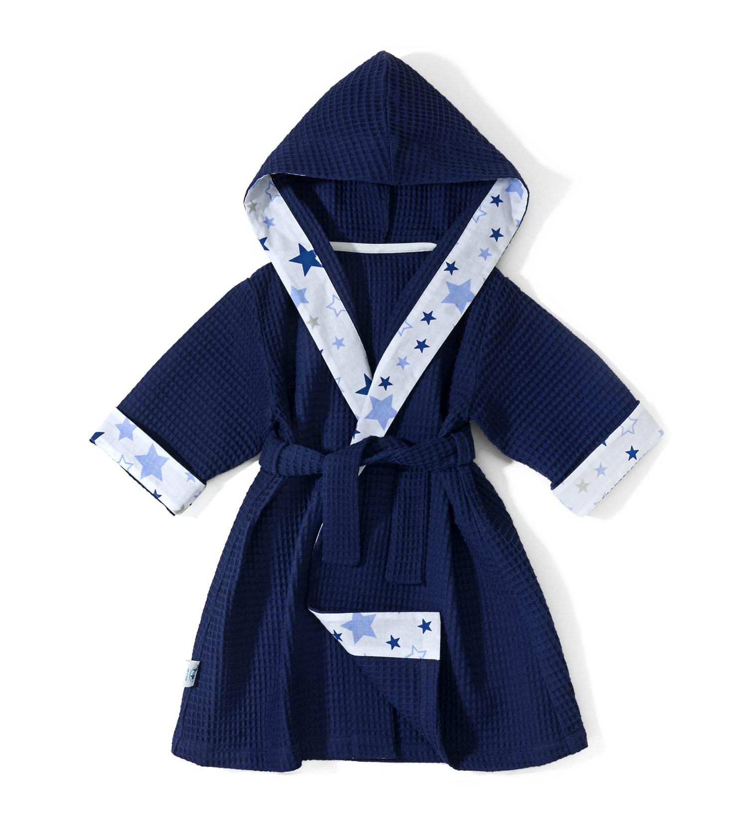 Pepi 100% Cotton Unisex Children s Bathrobe - Made in Poland | Milky Way Midnight Blue | Soft Hoodie for Boys & Girls - Buy Online on GoSupps.com