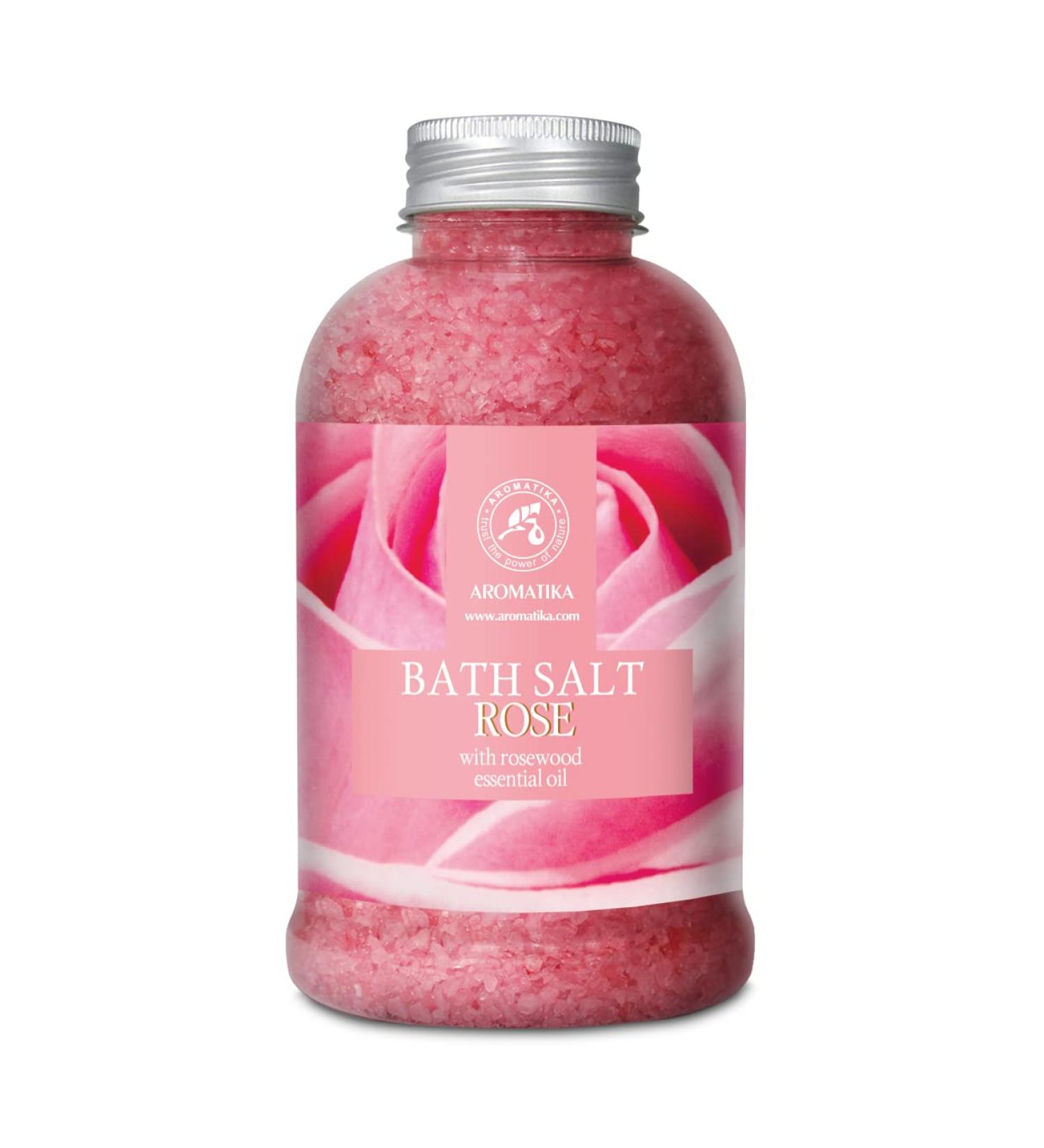 Rose Bath Salts 21.16 Oz - Natural Rosewood Oil & Rose Extract for Relaxation, Sleep, Beauty | Spa-Grade Aromatherapy Bath Salts (600g) - Buy Online on GoSupps.com