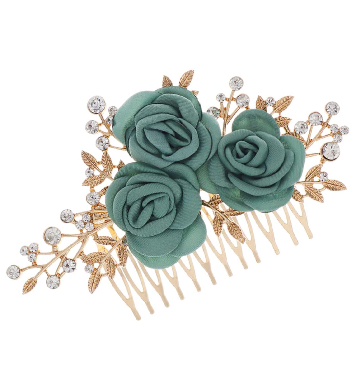 FRCOLOR Rose Side Comb Wedding Hair Accessories for Women Flower Hair Accessories Bride Bridal Hair Accessories Hairbrushes for Women Hair Barrettes for Women Girl Hair Comb Cloth Women's - Buy Online on GoSupps.com