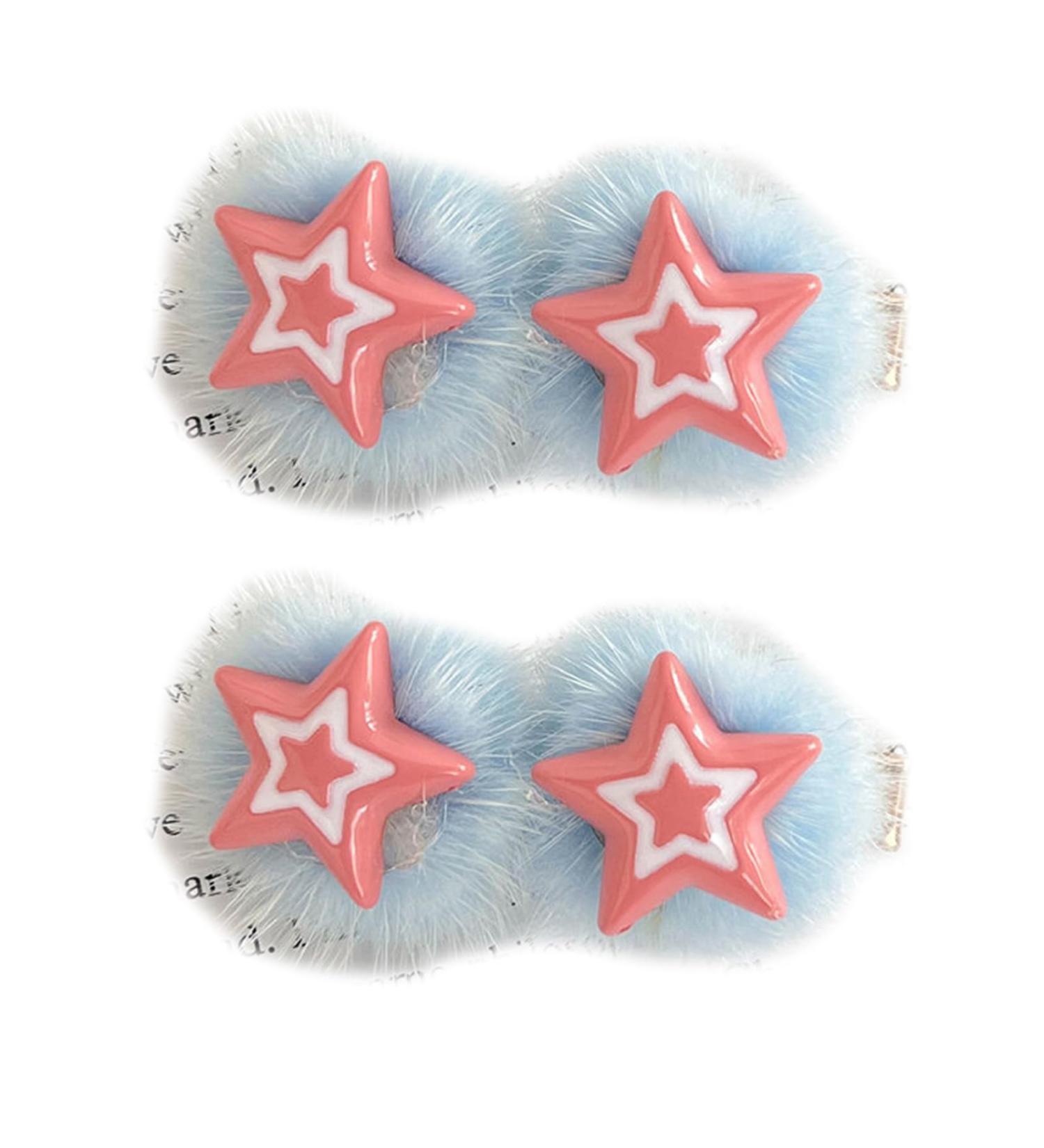 Braids Hair Clip For Hot Girls Plush Star Hair Barrettes Plush Ponytail Bangs Hair Barrettes For Teens Girls Hair Clip - Buy Online on GoSupps.com