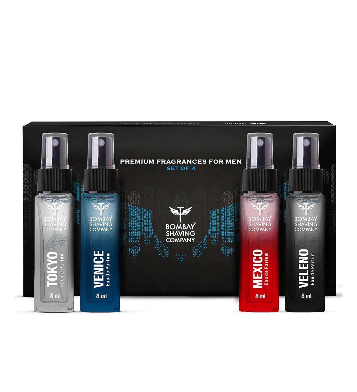 Bom-bay Shaving Company Perfume Kit For Men | Valentine's Day Gift for Men | Premium Fragrances for Men - 8ml x 4 | Gift for men/husband/boyfriend | long lasting perfume set for men - Buy Online on GoSupps.com