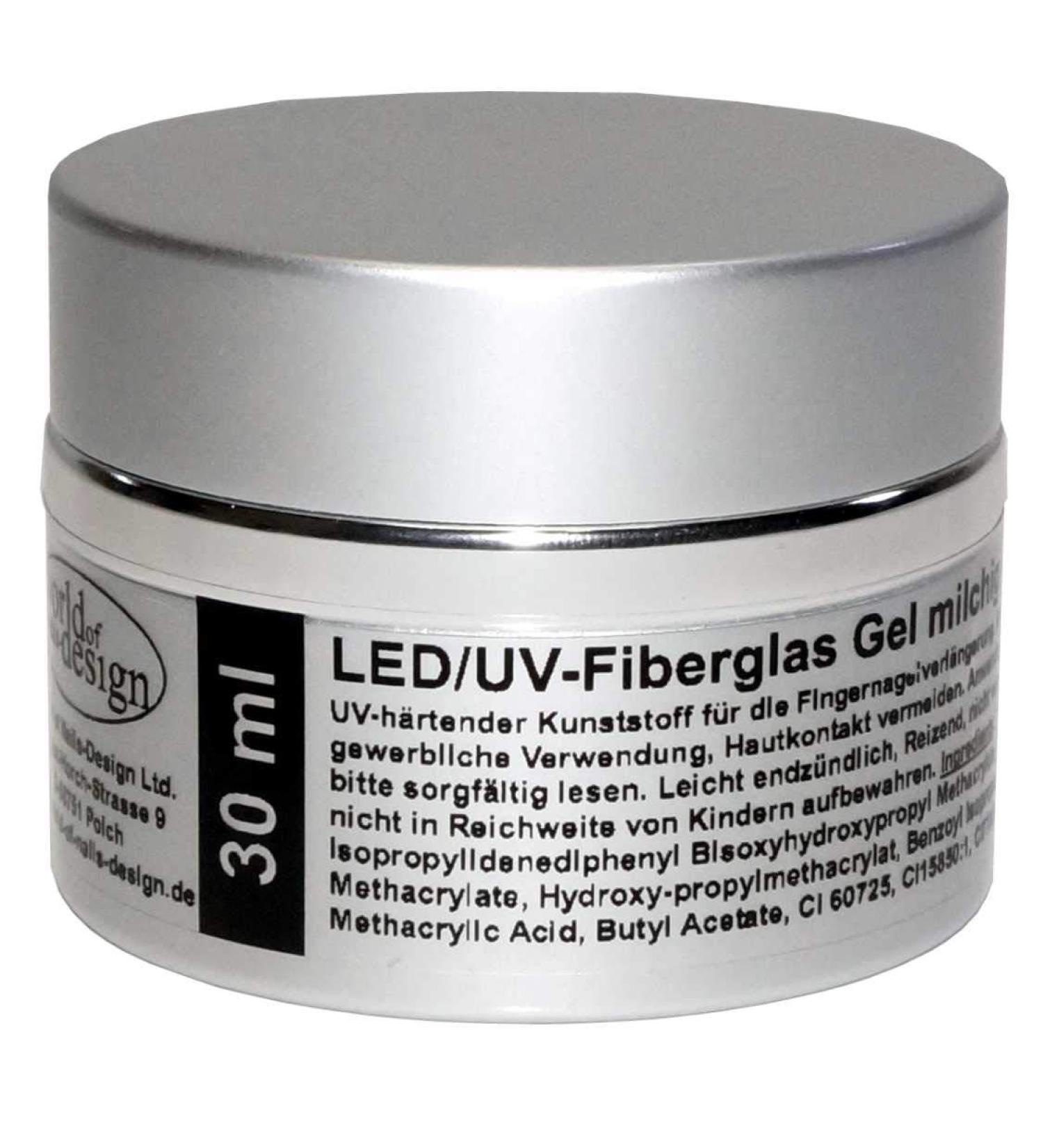Premium LED/UV gel fiberglass pink milky thick viscosity 30 ml builder gel 1 phase