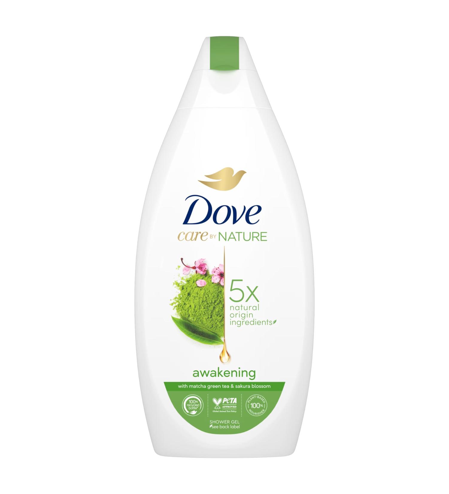 Unilever Dove Care By Nature Awakening Shower Gel - Green Tea & Flowers Extract Hydrating Body Wash with Natural Ingredients | 400ml - Buy Online on GoSupps.com