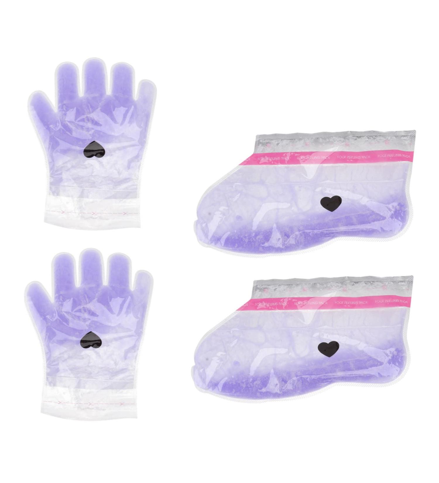 Healeved 2 Pairs Wax Gloves Personal Care Close Friends Nonwoven Fabric Comdum Paraffin Paraffin Wax Care Spa Suite Nursing Cover Boots Hand Wax Non-woven Fabric Purple - Buy Online on GoSupps.com