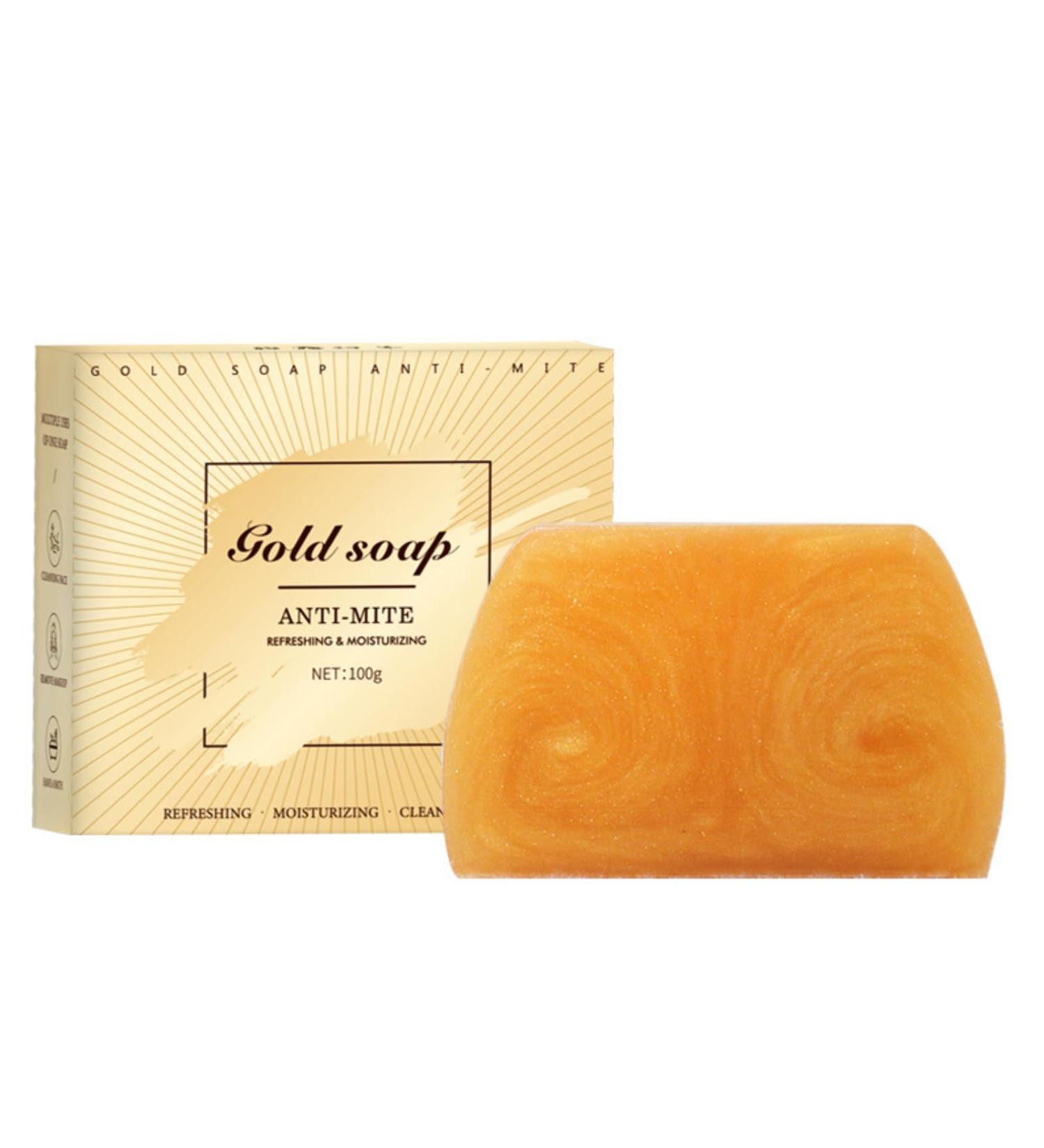 Gold Soap Bar Natural Soap Handmade Soap Face Soap Bar Body Soap Bar Cleansing Soap Bars Cleaning Bars of Soap for Hand Wash & Body Refreshing Antifungal Soap Moisturizing Bathing Bar - Buy Online on GoSupps.com