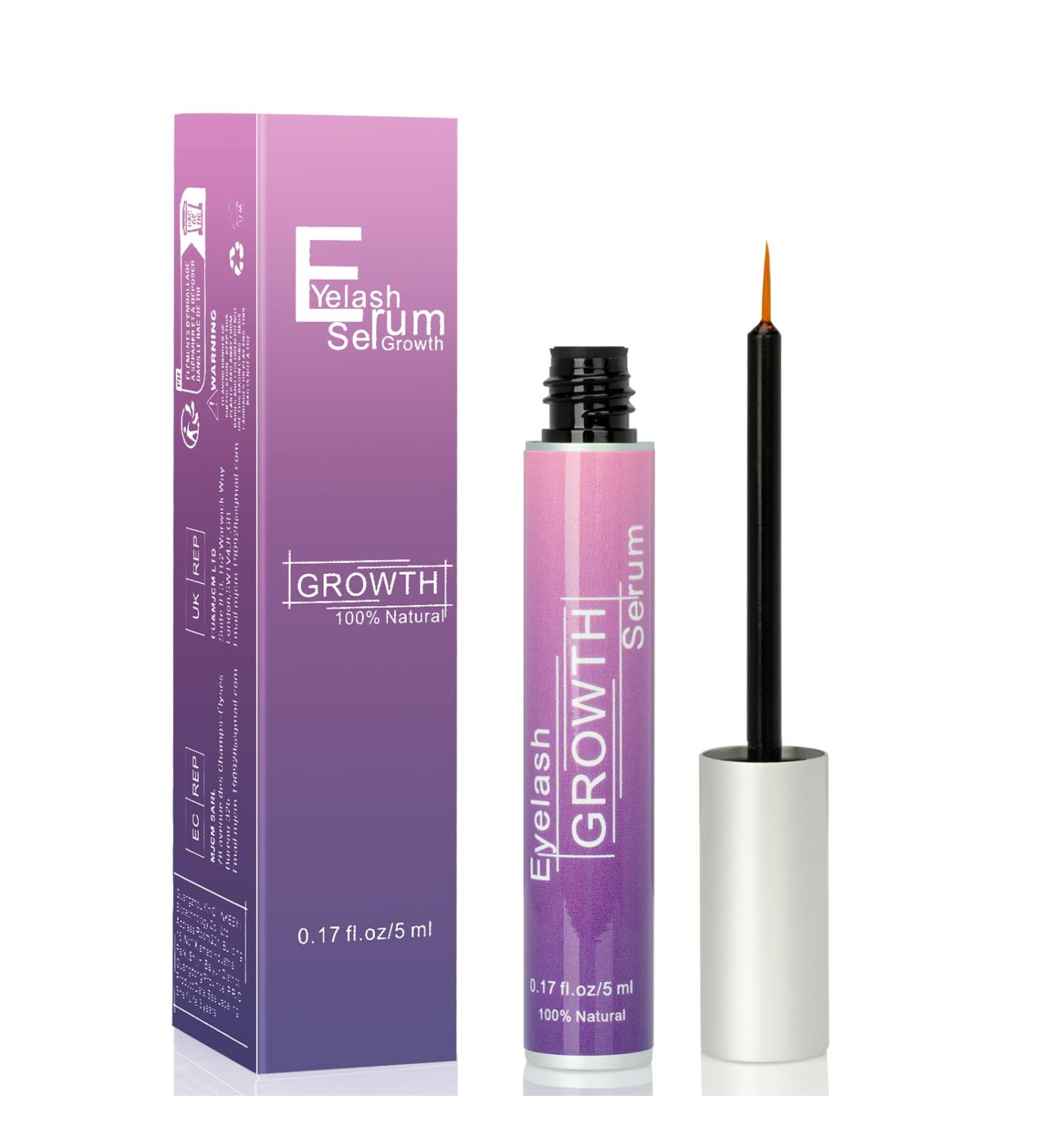 Premium Eyelash Growth Serum Eyebrow Growth Serum 18 Plant Extracts for Advanced Lashes Enhancer Longer Fuller and Thicker Natural Beauty Enhancement (4.75ml)