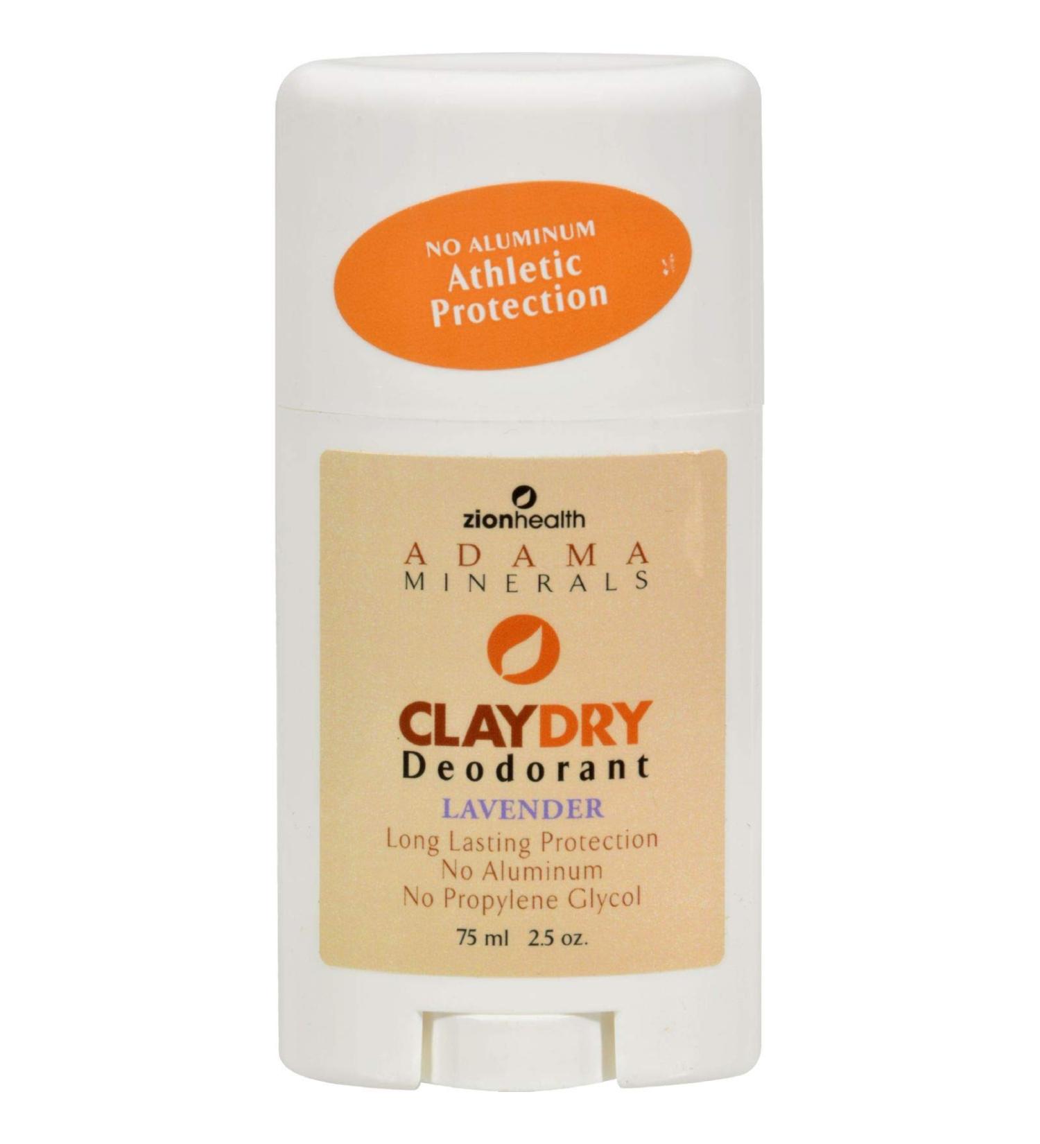 Zion Health Adama Minerals Clay Deodorant Lavender 2.5 Ounce
