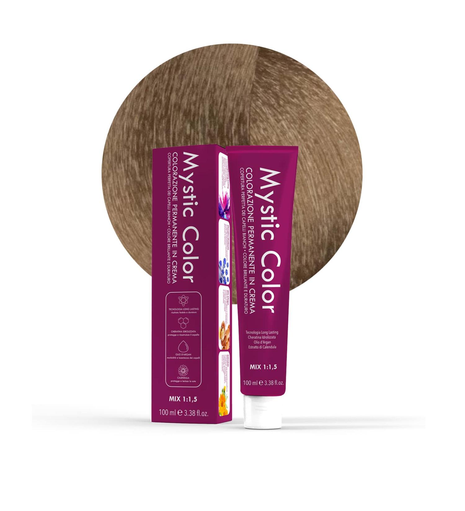 Mystic Color Hair Color Formula Enriched with Argan Oil and Calendula Long-Lasting Permanent Coloring Cream Intense Light Blonde 8.0 100 ml - Buy Online on GoSupps.com