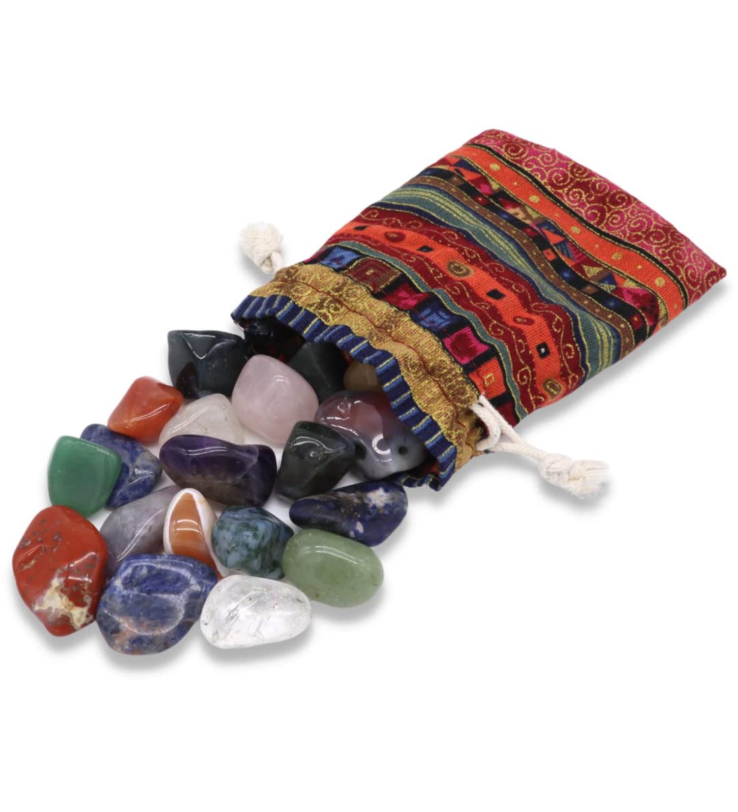 Buy Lavisa Drum Stones | 100% Natural Healing Gemstones for Water Treatment | Halbedelstein Mixture | Mineral Stones (320g) | Enhance Your Gem Water - Buy Online on GoSupps.com