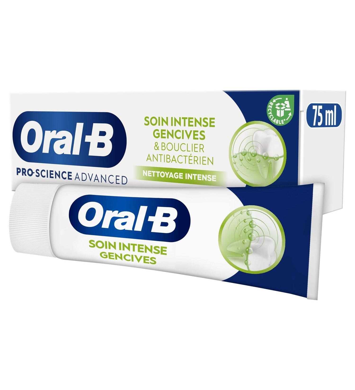 Oral-B Pro-Science Advanced Toothpaste Intense Gum Care & Antibacterial Shield Intense Clean 75ml - Buy Online on GoSupps.com