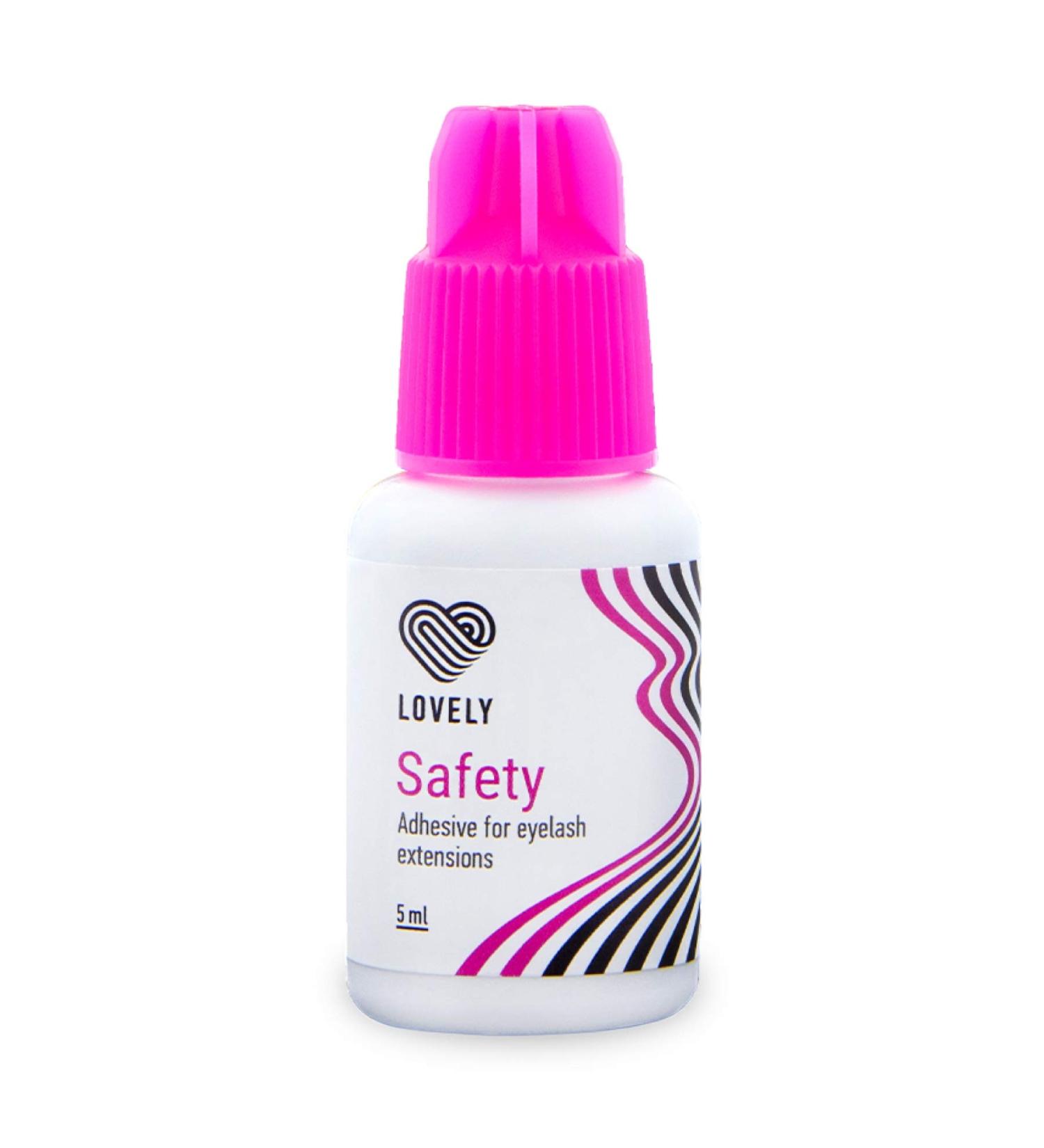 Lovely eyelash glue - Safety 5ml |Slow glue drying time: 4 seconds 4-5 weeks of detention resistant |For professional eyelash extensions ideal for training purposes |Black 5ml