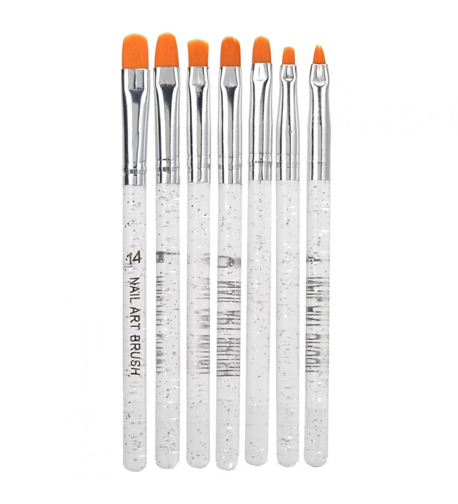 Nail Art UV Gel Extension Pen Set - 7pcs Professional Manicure Tool for Stunning Nail Designs | International Shipping - Buy Online on GoSupps.com