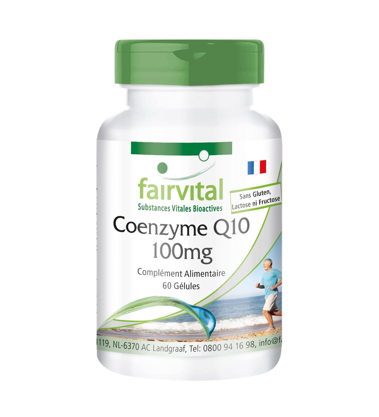 Fairvital | Co-enzyme Q10 100mg - 2 months - VEGAN - Highly dosed - 60 capsules - ubiquinone - Buy Online on GoSupps.com