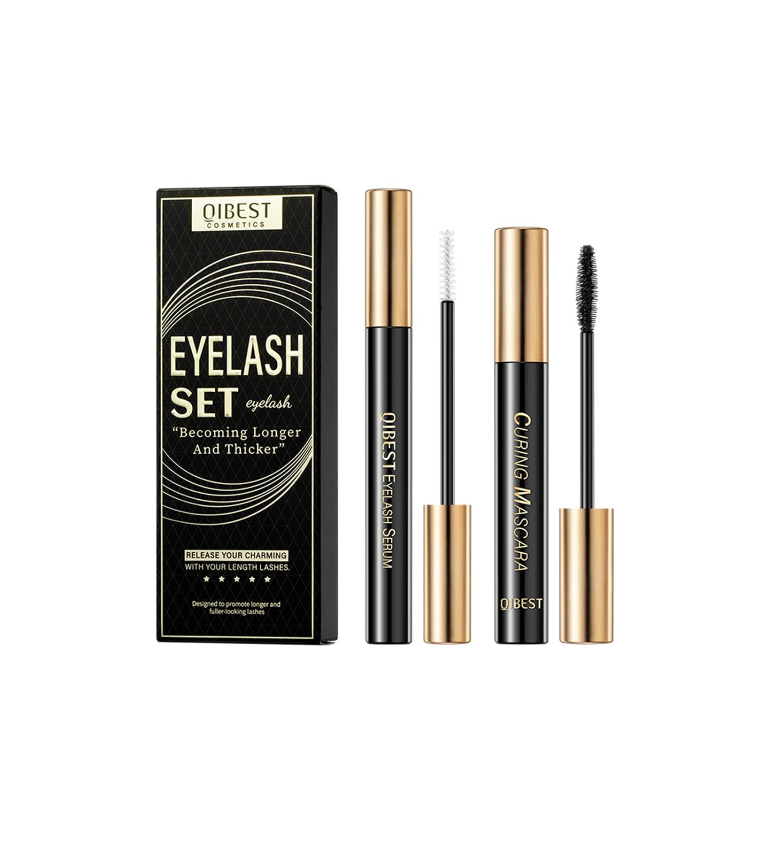 Ultimate Waterproof Makeup Sets: Long Lasting Lash Serum & Smudgeproof Mascara Gift Kit for Women & Girls (2 Pcs - Buy Online on GoSupps.com