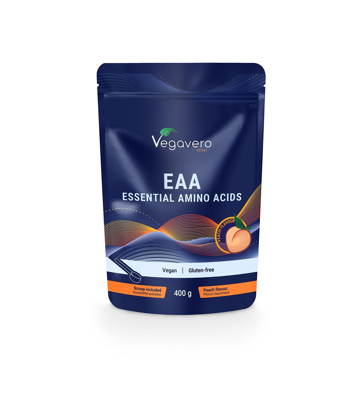 EAA 9 Acides Amin s Poudre | Avec BCAA | Go t P che | Biodisponibilit lev e | Pre Workout Puissant | Test en Laboratoire & Sans Additifs | Sachet 400g - Buy Online on GoSupps.com