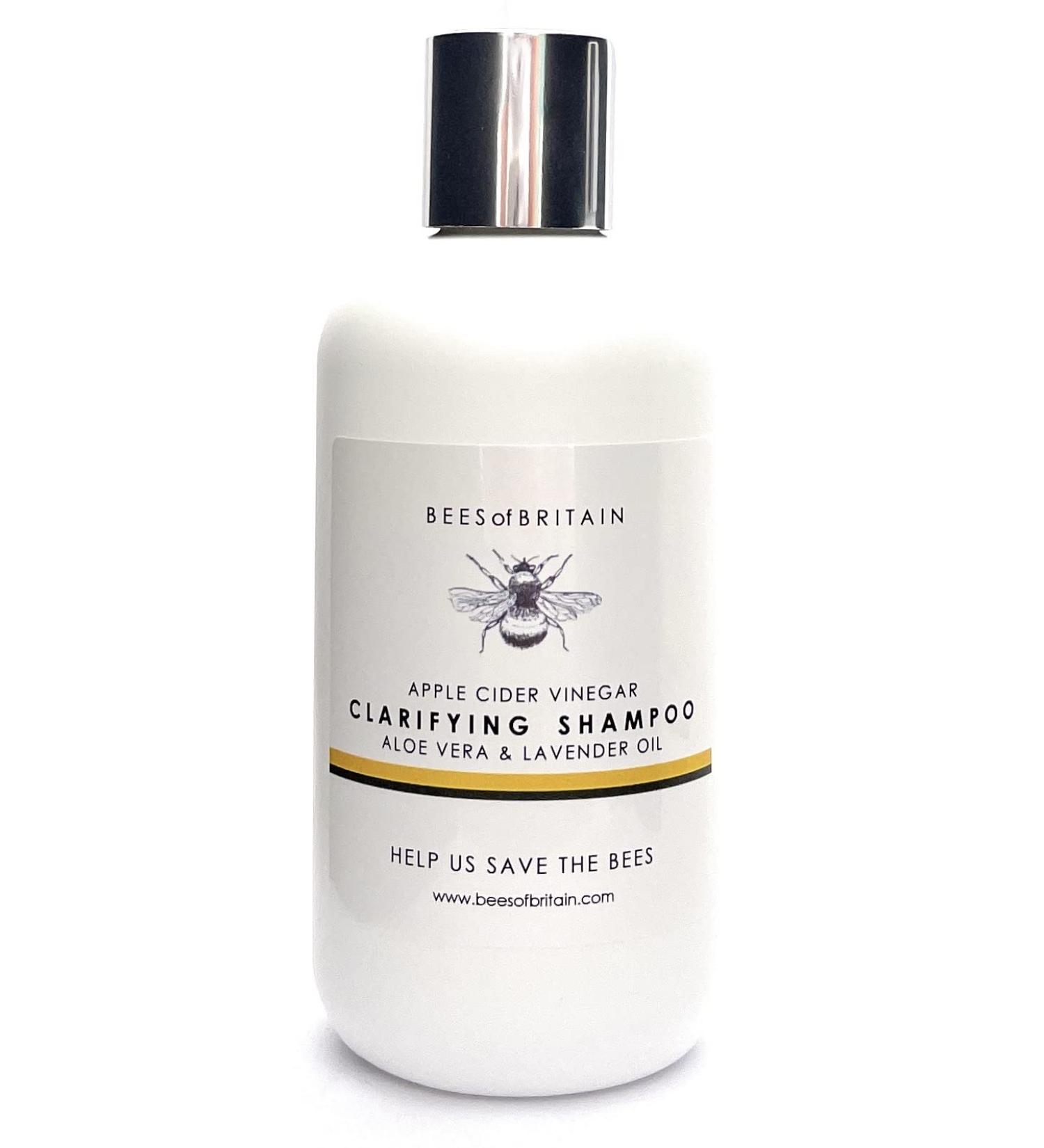 99% Natural CLARIFYING SHAMPOO - APPLE CIDER VINEGAR ALOE VERA and LAVENDER - 250 ml - by BEES of BRITAIN - Free from Sulfates Parabens Silicone. We Donate 5% of Profits to Save the Bees. - Buy Online on GoSupps.com
