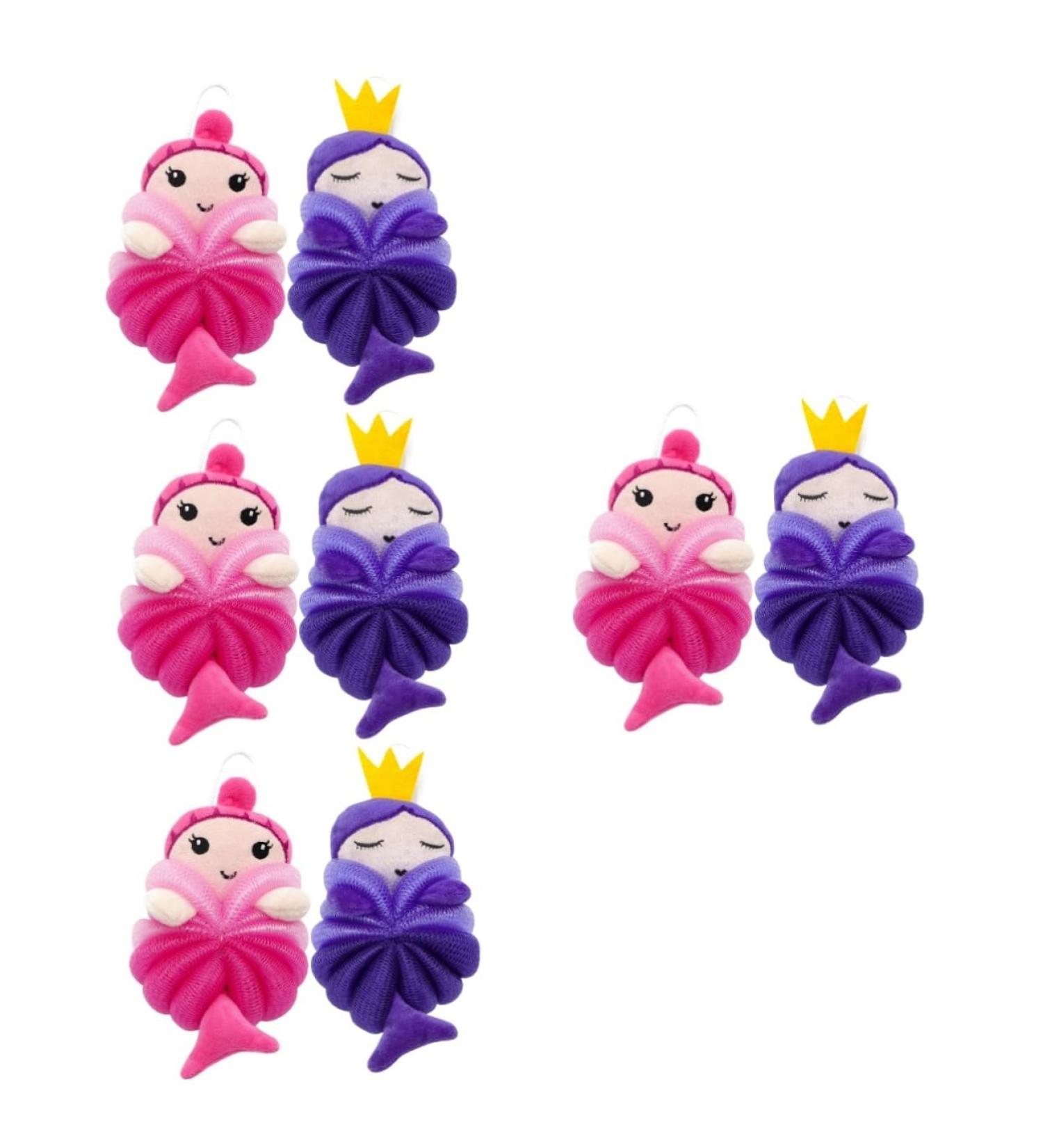 FRCOLOR 8 Pcs Bath Balls - Shower Luffa Body Scrubber & Mesh Pouf for Kids & Adults - Buy Online on GoSupps.com