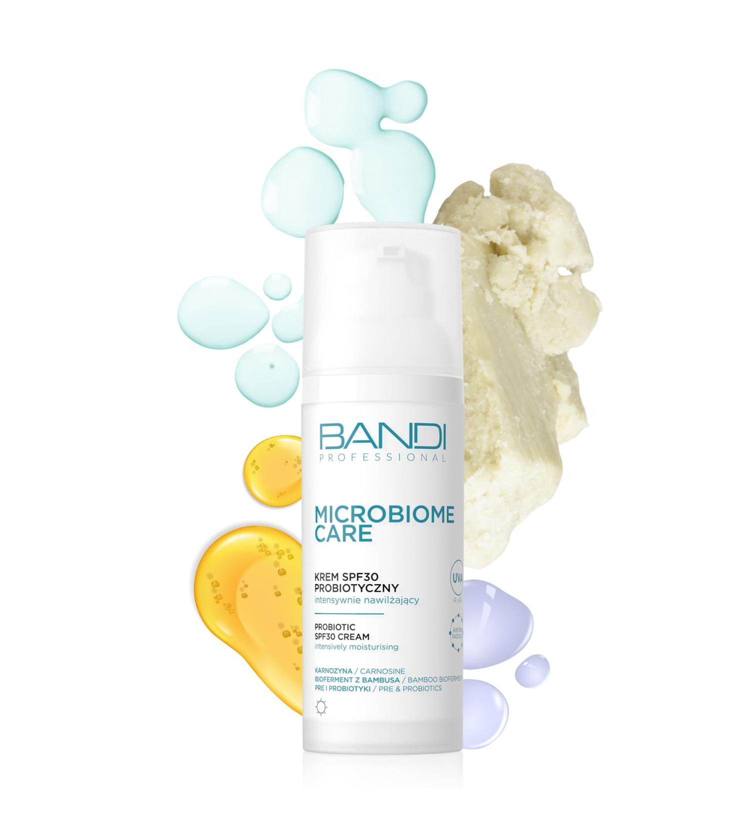 Bandi Cosmetics Sp z oo Bandi Probiotic SPF30 Cream For All Skin Types Antiaging Moisturizing Cream with Shea Butter For Daily Skin Protection and Intensive Hydration Against UVAUVB Radiation Probiotic SPF30 Cream Intensively Moisturizing Protective - Buy Online on GoSupps.com
