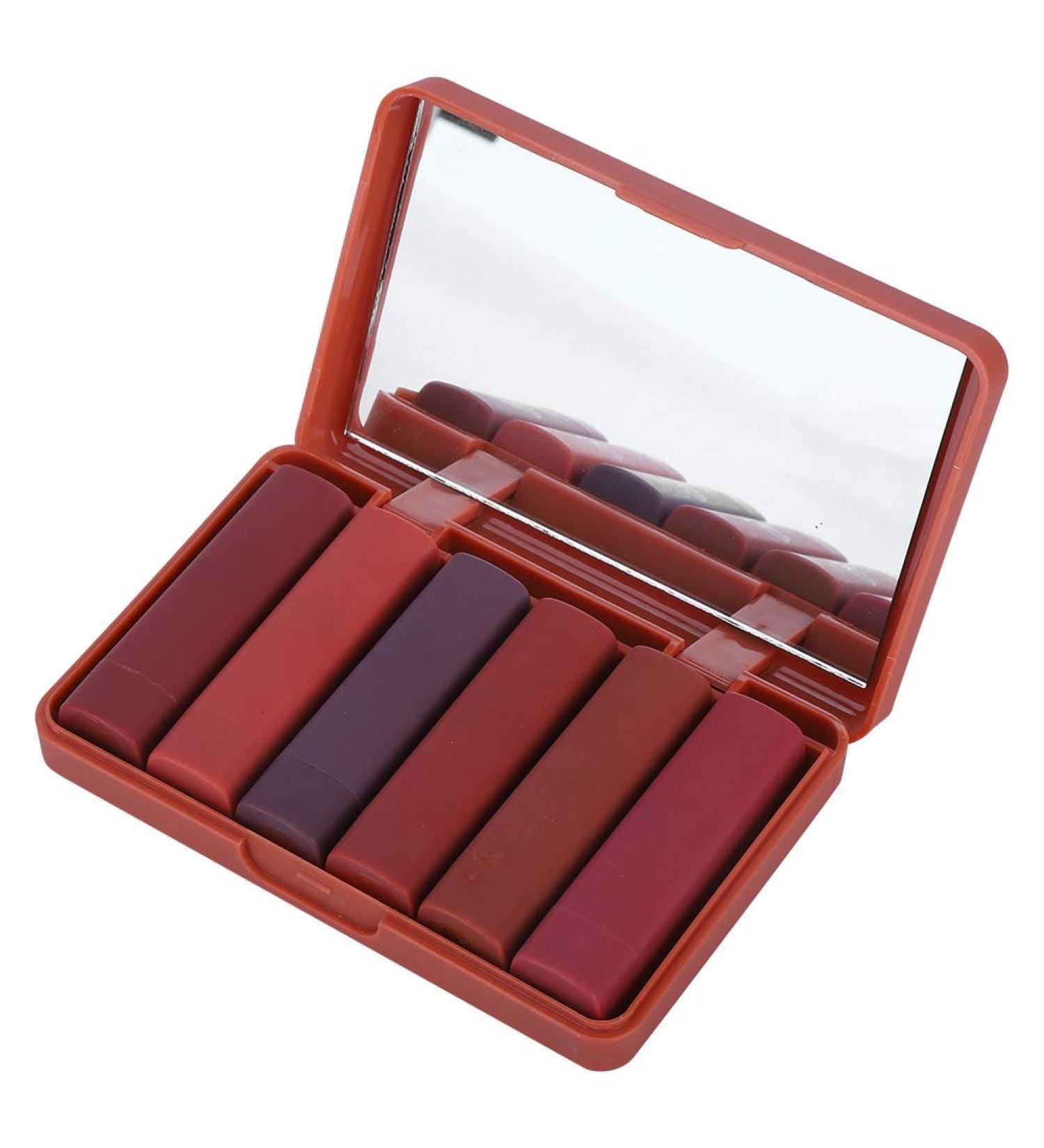 6 Color Set Matte Lipstick - Waterproof Nourishing Rose Scented Non-Stick Cup Moisturizing Lip Cosmetics - Buy Online on GoSupps.com