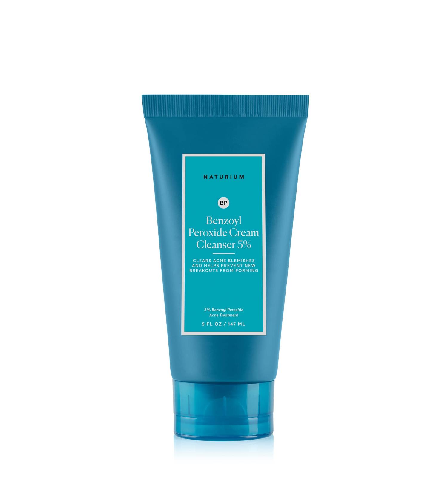 Naturium Benzoyl Peroxide Cream Cleanser 5% - Gentle Blemish Treatment for Face | Shop Internationally - 5 oz - Buy Online on GoSupps.com