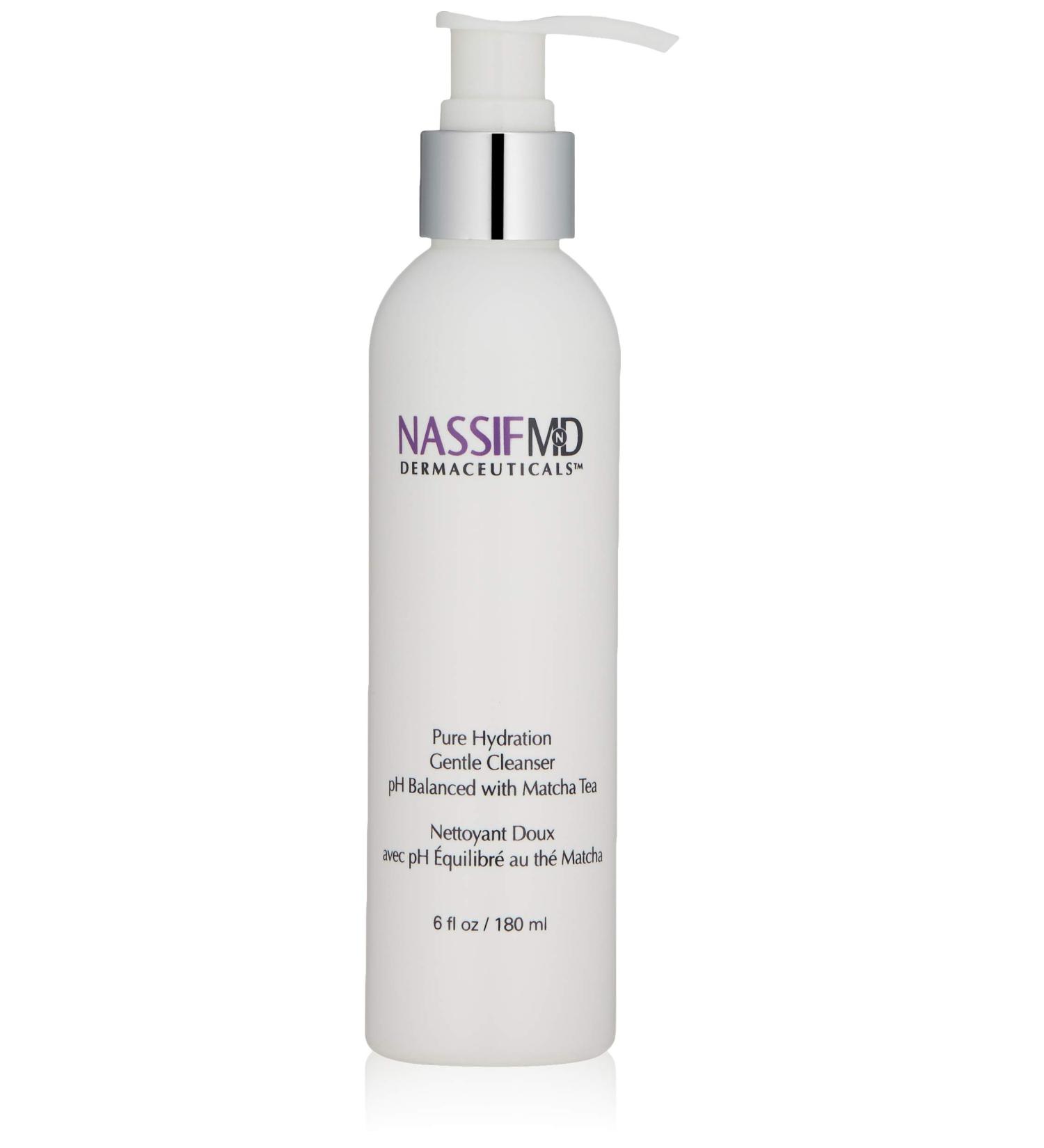 NassifMD Pure Hydration Facial Cleanser - Matcha Tea Infused Vegan Face Wash with Vitamin C - Calming, Soothing, and Hydrating Formula - 6 Fl Oz - Buy Online on GoSupps.com