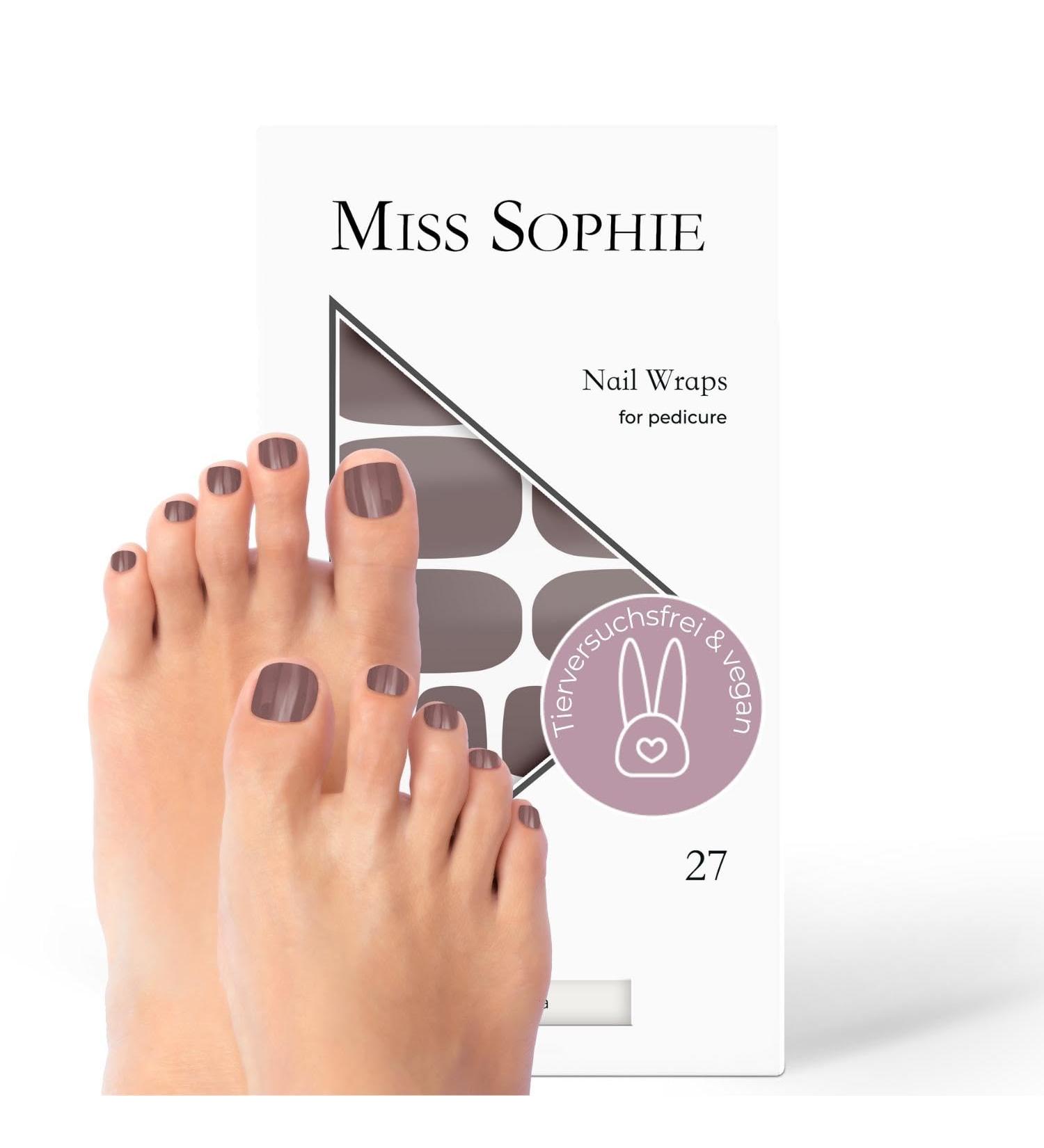 Original Miss Sophie Pedi Wraps - Cocoa Pedicure | 27 Ultra-Thin Nail Strips for Natural Acrylic Gel & Shellac Nails | International Shipping Available - Buy Online on GoSupps.com