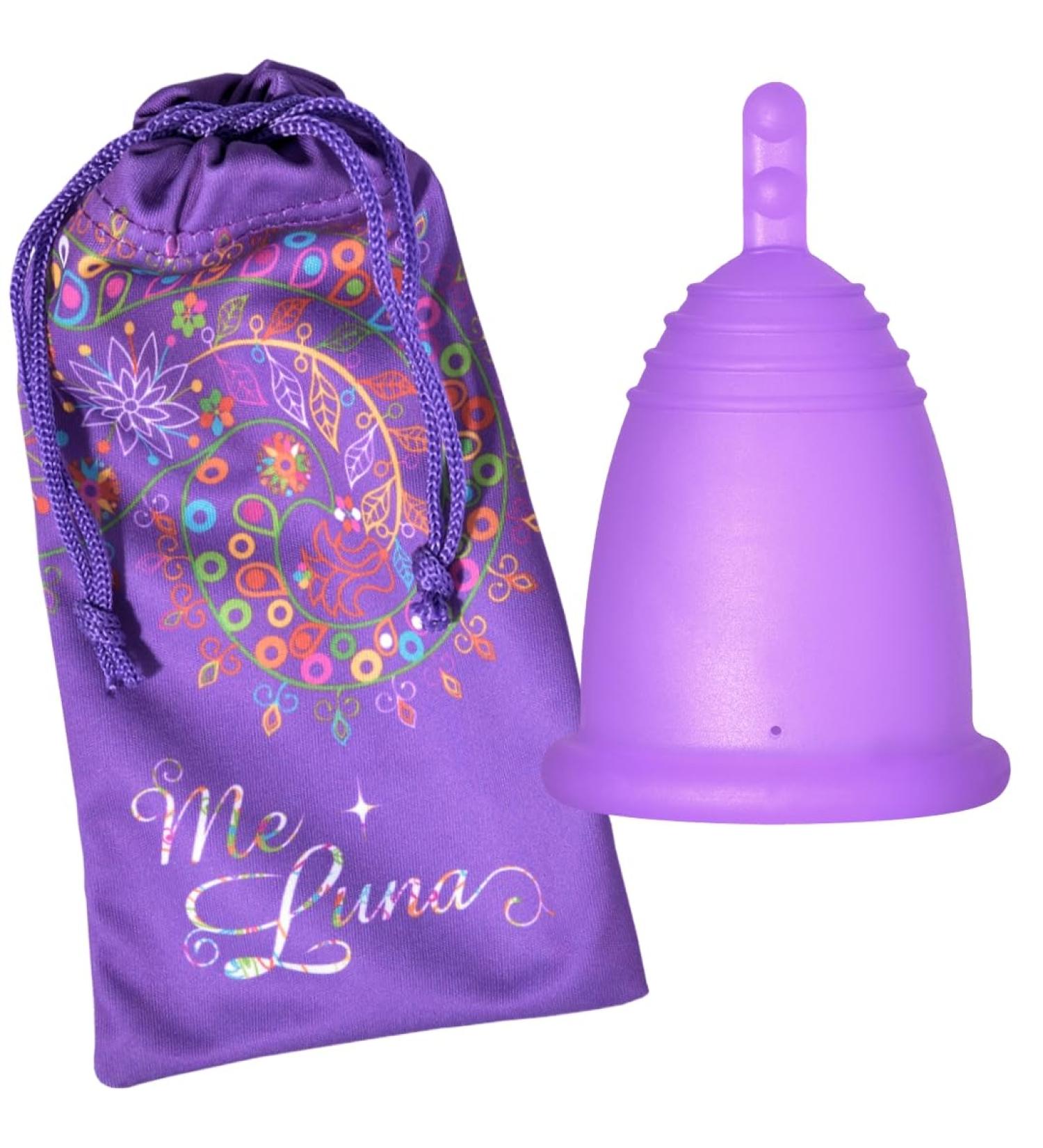 Me Luna Menstrual Cup Classic Handle Purple Size L