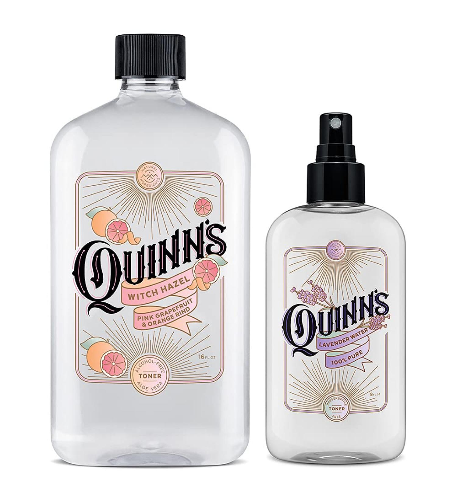 Quinn s Alcohol Free Witch Hazel Pink Grapefruit & Orange Rind 16 oz. & Quinn s Alcohol Free Lavender Water Mist 8oz - Buy Online on GoSupps.com