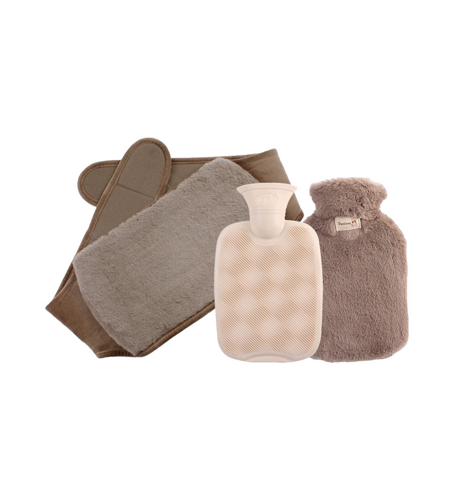 Pl sch Waist Warmer Belt & Hot Water Bottle - Cozy 1000 ml Warmth for Belly Hands Neck & Feet (Brown) | International Shipping - Buy Online on GoSupps.com