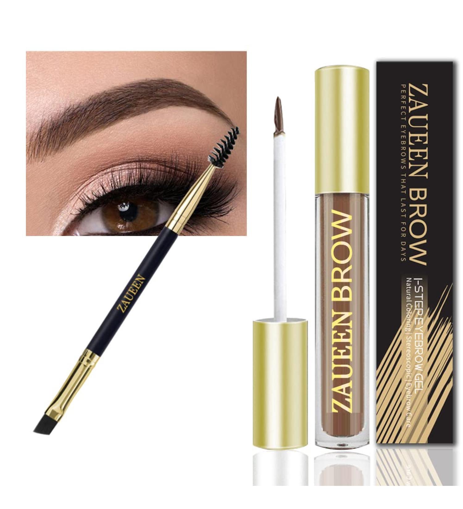 Waterproof Semi-Permanent Eyebrow Gel - 48 Hour Longevity Natural Auburn Brow Pencil with Brush | International Shipping - Buy Online on GoSupps.com