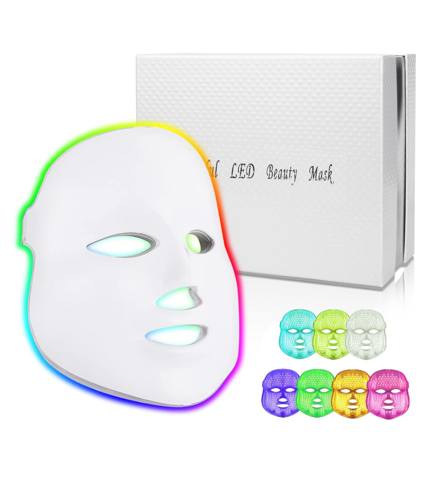 LED Face Mask FM-01 | 7 Color Light Therapy for Facial Skin Care | Home & Salon Use - Buy Online on GoSupps.com