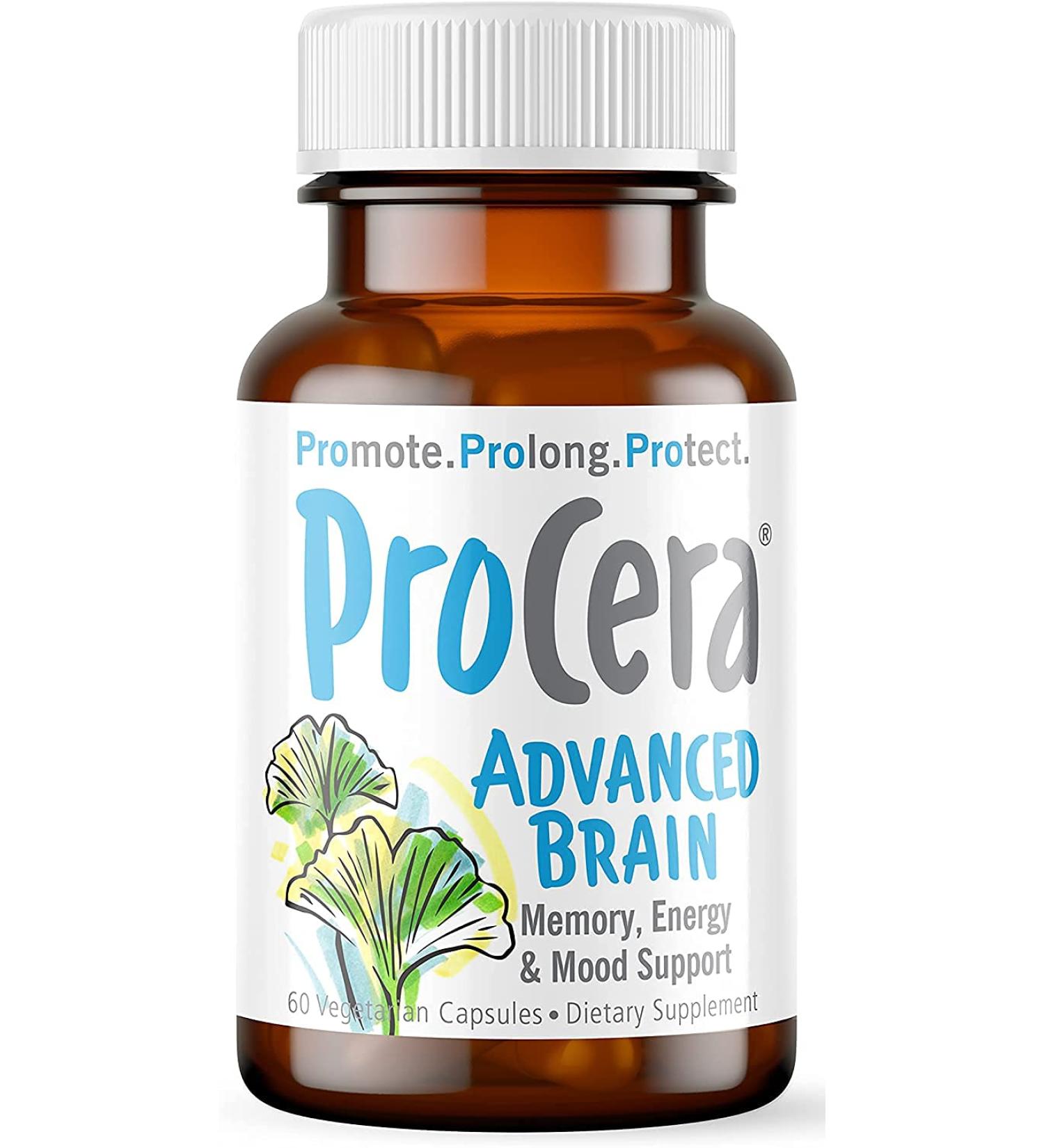 Procera Advanced Brain - Fast Acting - Ingredients Supported by 100+ Studies - Improve Memory, Recall - Concentration - Clears Fog - Mental Clarity - Slows Cognitive Decline - 60 Count - Buy Online on GoSupps.com