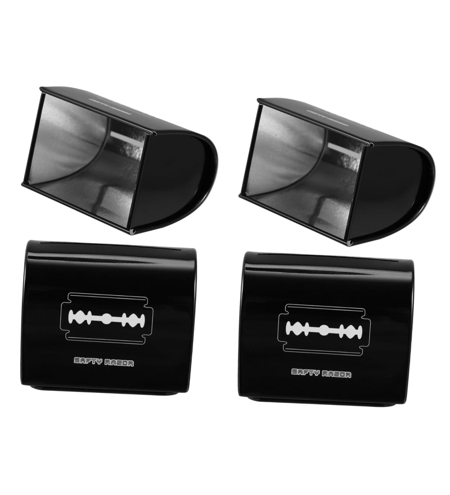 Doitool 4-Piece Tin Razor Blade Disposal Storage Box - Safe & Convenient Blade Dispenser for Eco-Friendly Waste Management - Buy Online on GoSupps.com