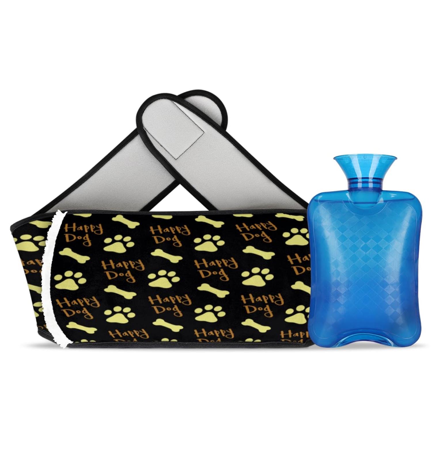 Cozy Cute Paw Motif Heat Bottle | Soft Waist Cover & Versatile Warm Water Bag for Pain Relief - Ideal for Neck Shoulders Legs & Back - Buy Online on GoSupps.com