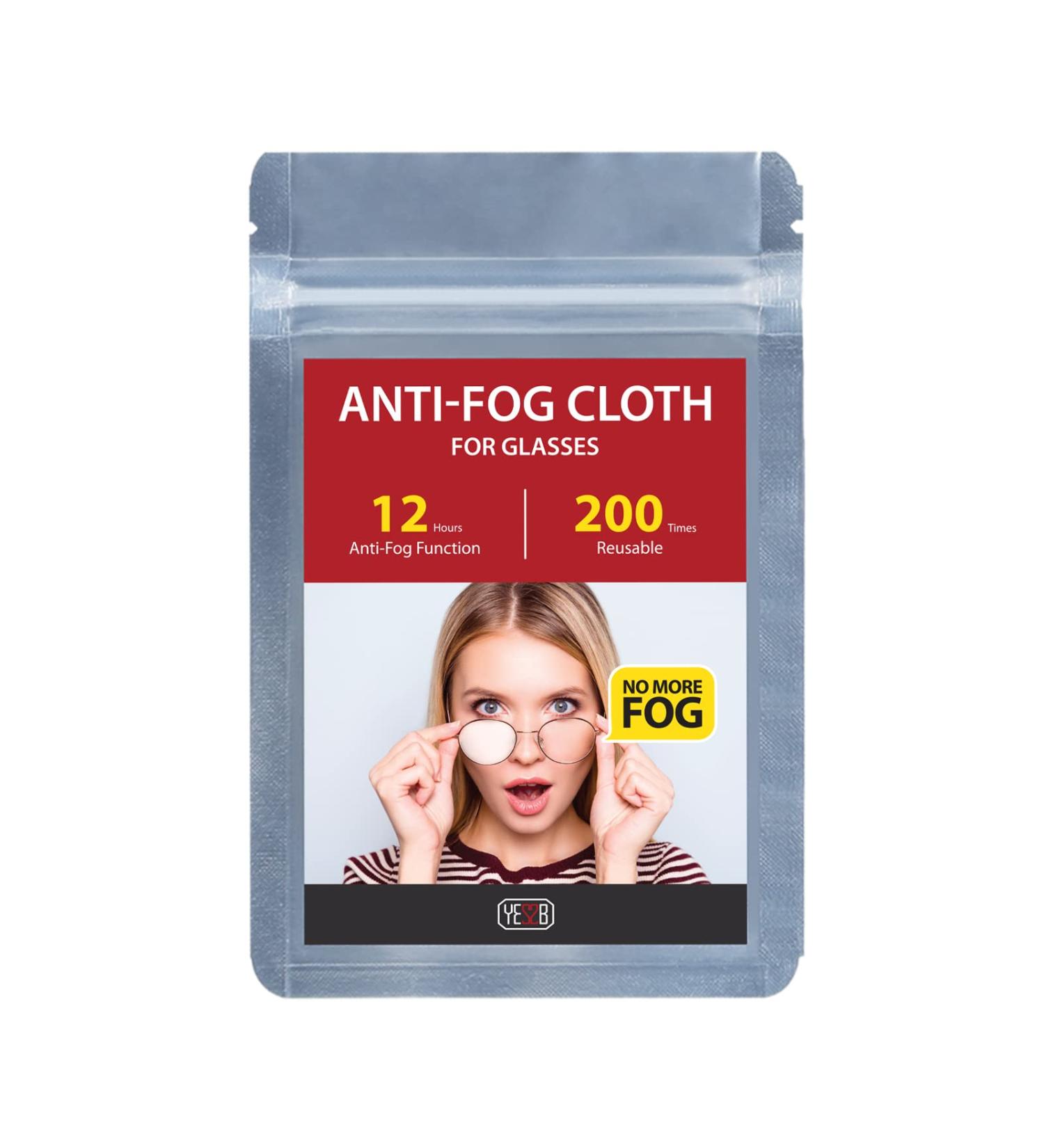 YES2B Anti-Fog Cloth - Reusable Microfiber Defogging Wipes for Eyeglasses Sunglasses Goggles & Lenses - Prevent Fogging with Face Masks - Buy Online on GoSupps.com